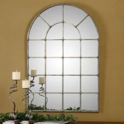 Best deal π Wall Uttermost Barwell Arched Window Mirror - 29.5W X 44.13H In. π
