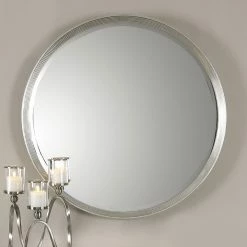 Budget 🤩 Uttermost Serenza Round Wall Mirror - 42 Diam. In. 🤩