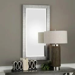 Best Sale π Floor & Leaning Uttermost Tulare Metallic Silver Mirror - 24W X 48H In. π―