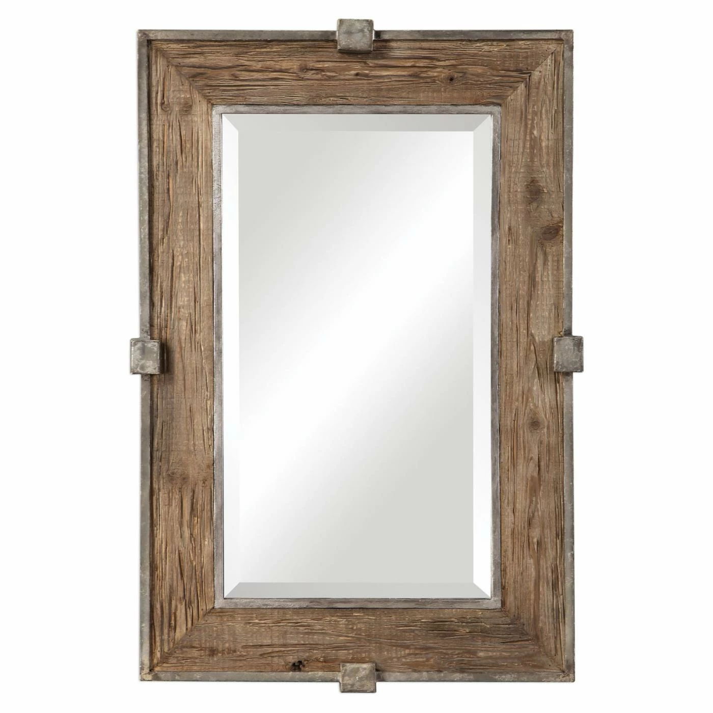 New β HumbleNest Trego Farmhouse / Cottage Weathered Wood Wall Mirror - 25.25W X 37.25H In. π₯