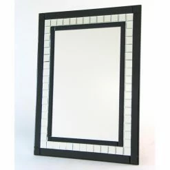 Wholesale 💯 Frameless Mirrors Wayborn Black Diamond Cut Wall Mirror - 23.5W X 31.5H In. 🔔