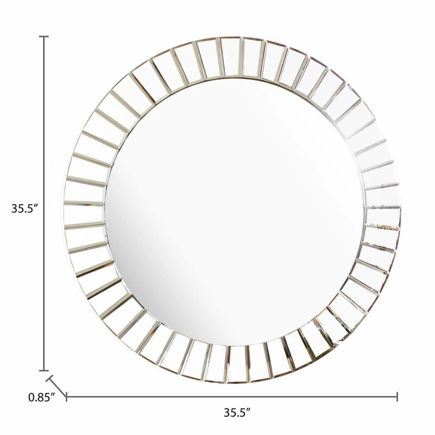 Buy ๐ Abbyson Christopher Round Wall Mirror ๐ - Image 5