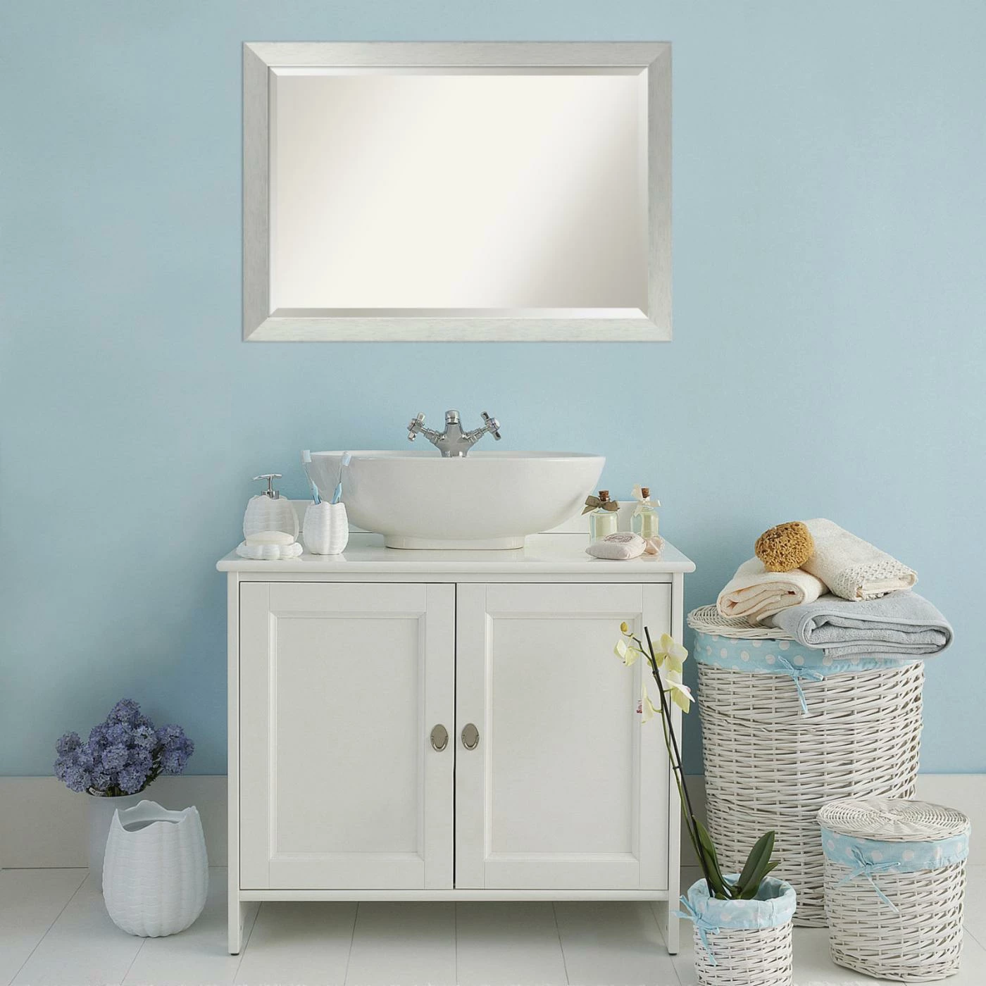 Best reviews of π Amanti Art Brushed Sterling Silver Wall Mirror π₯° - Image 5