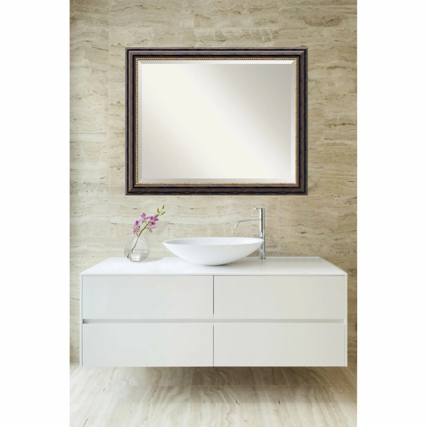 Outlet 👍 Bathroom Vanity Amanti Art Tuscan Rustic Bathroom Mirror 🌟 - Image 4