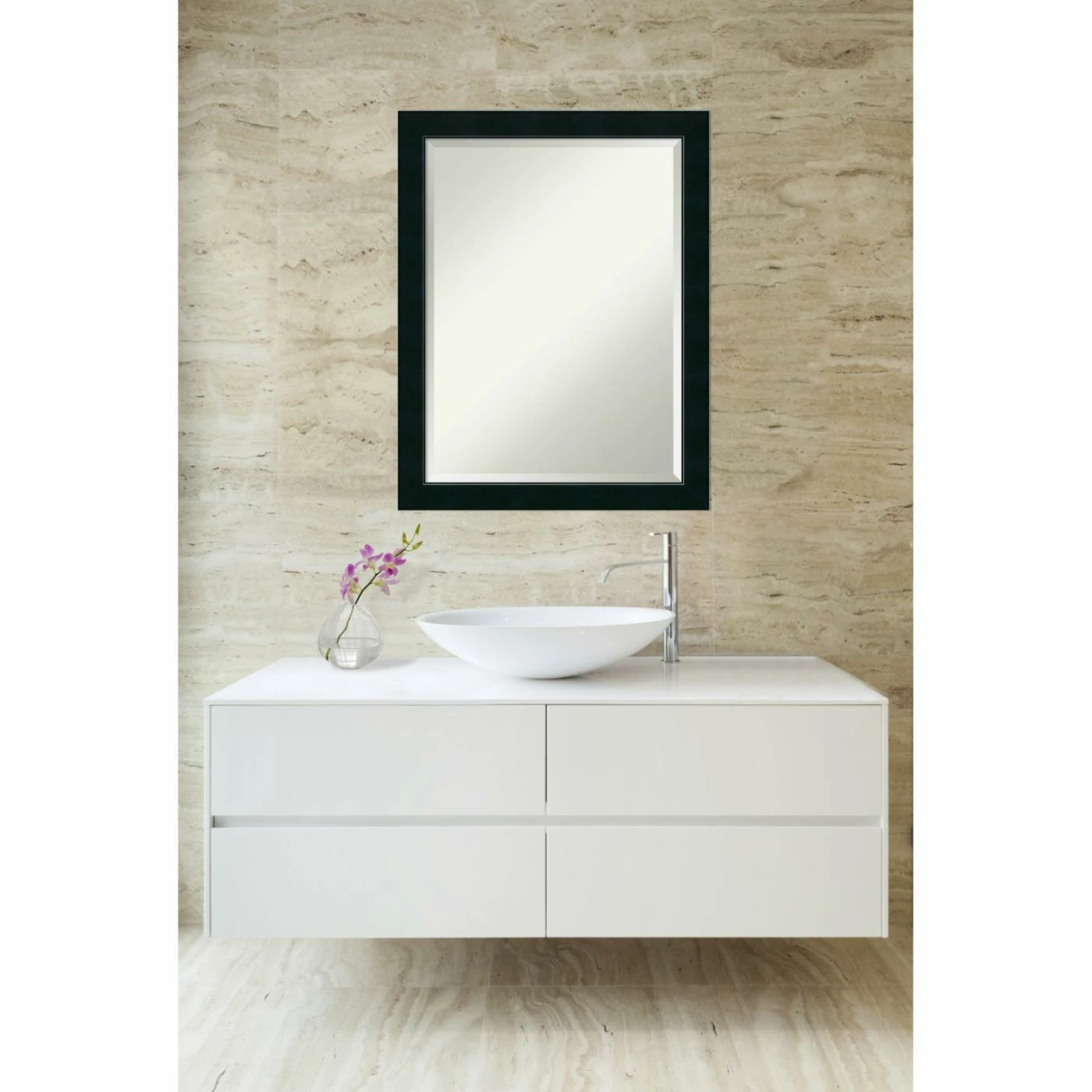 Wholesale ๐ฅ Amanti Art Corvino Narrow Black Wall Mirror - 21W X 27H In. ๐ฅฐ - Image 5
