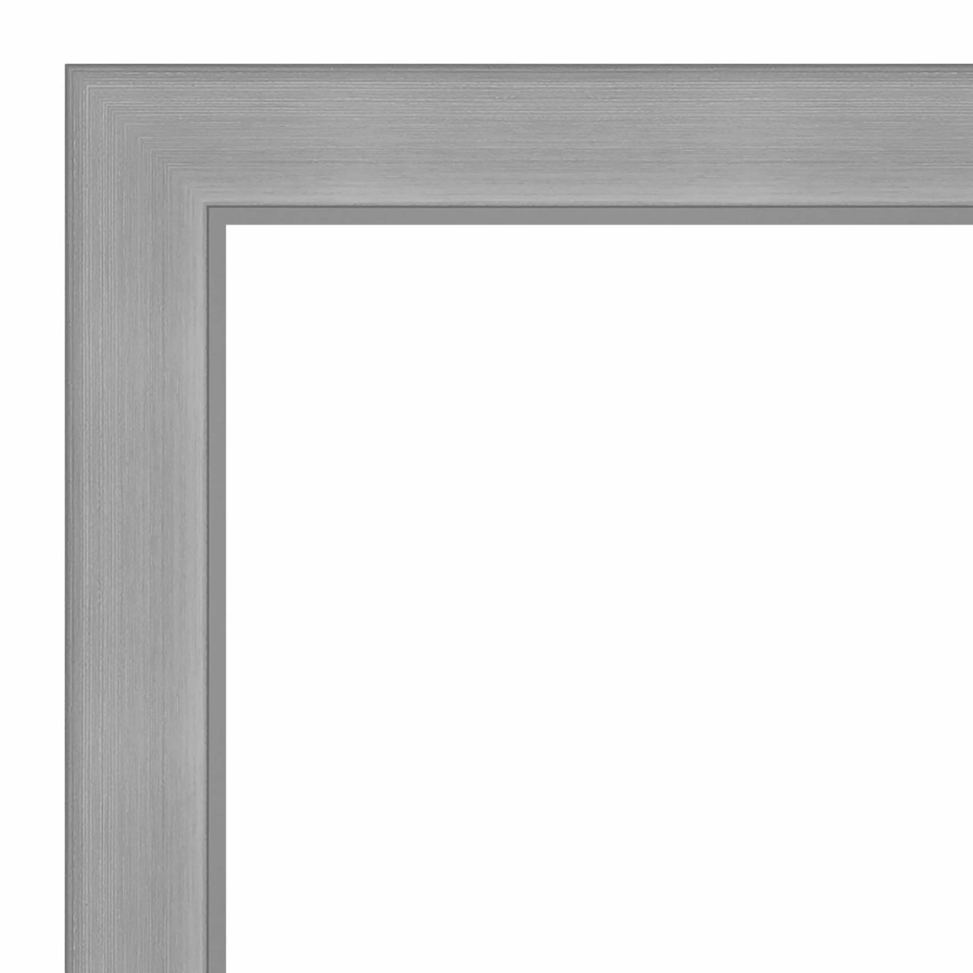 Best Sale β Amanti Art Vista Brushed Nickel Narrow Framed Wall Mirror - 18.62 X 22.62 In π - Image 4