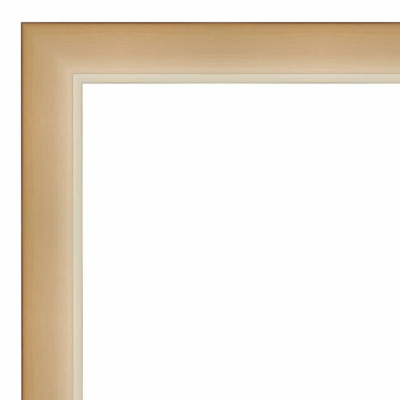 New π Amanti Art Eva White Gold Framed Wall Mirror - 21.25 X 25.25 In π - Image 4