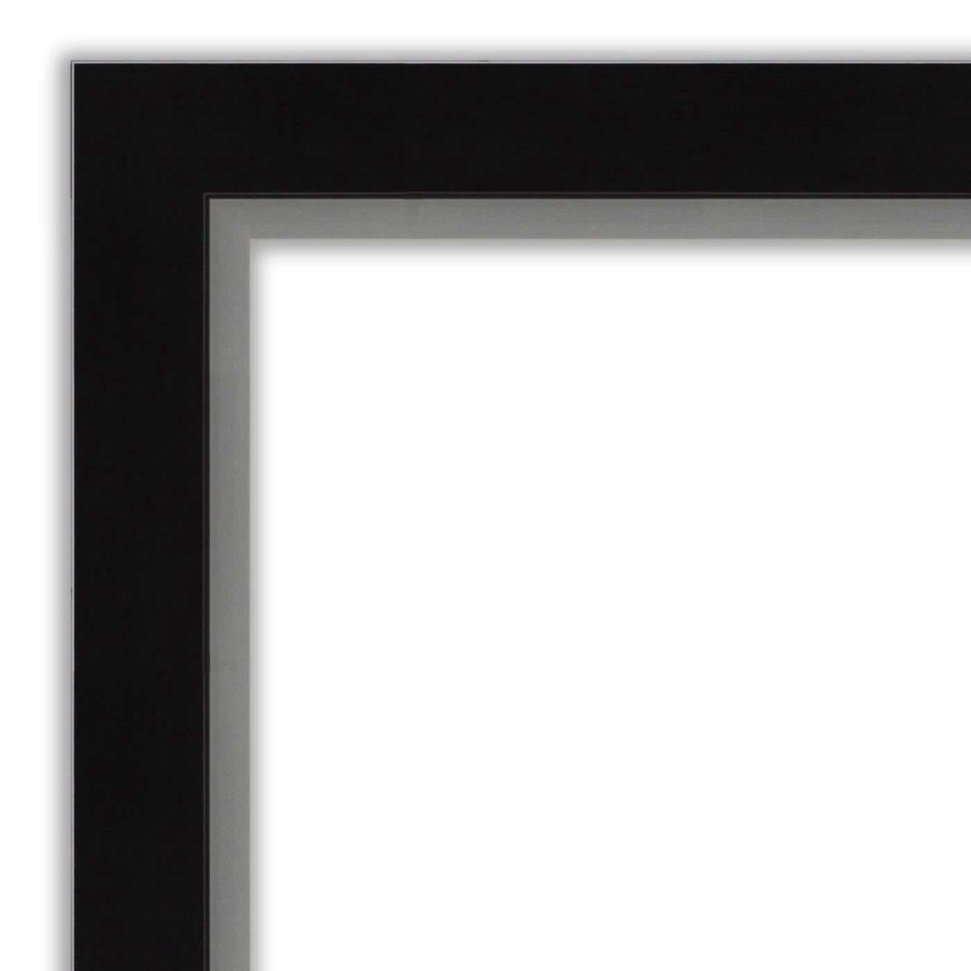 Cheap π Amanti Art Eva Black Silver Thin Framed Wall Mirror - 17.75 X 21.75 In π - Image 4