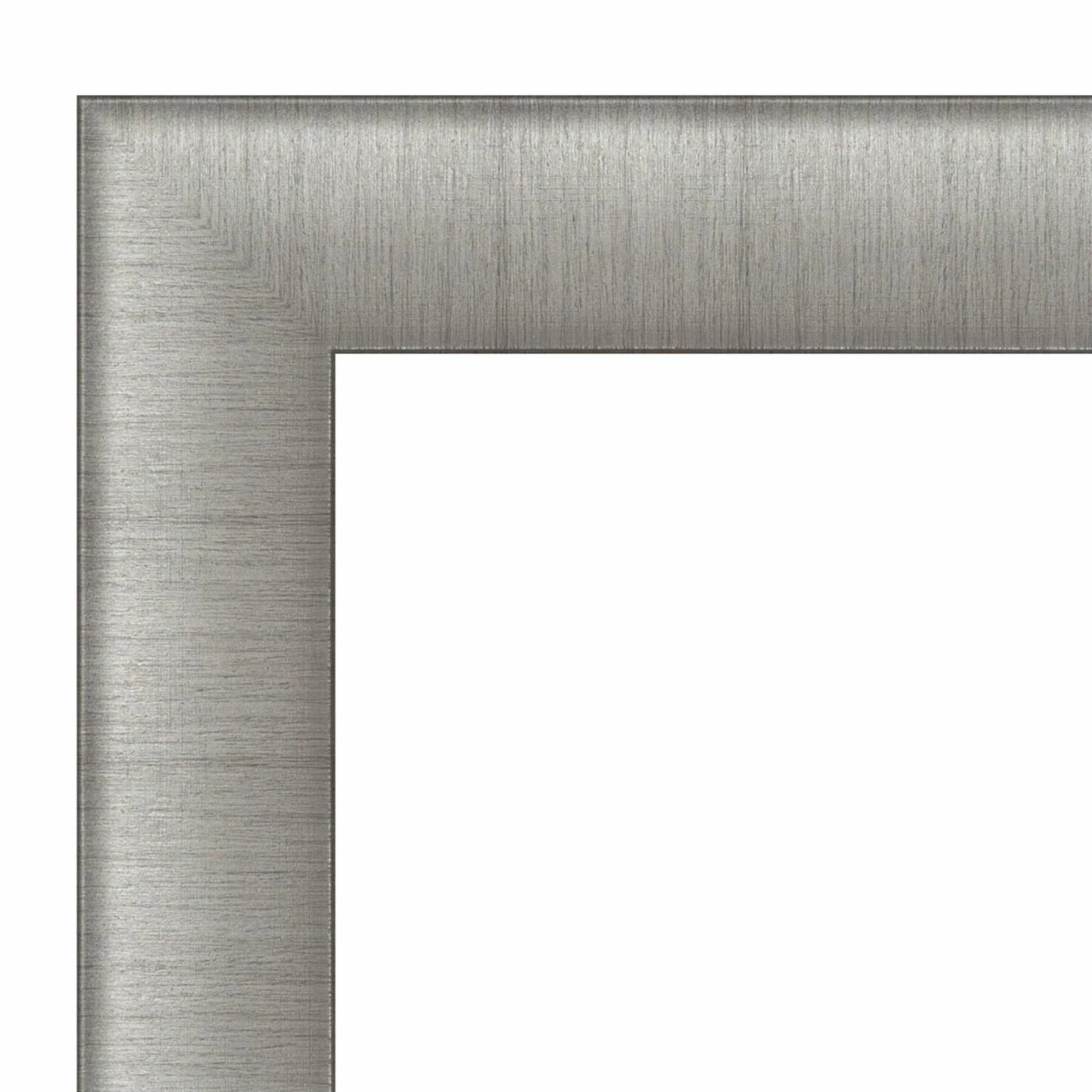 Budget π₯° Amanti Art Elegant Brushed Pewter Narrow Framed Wall Mirror - 18.88 X 22.88 In π - Image 4