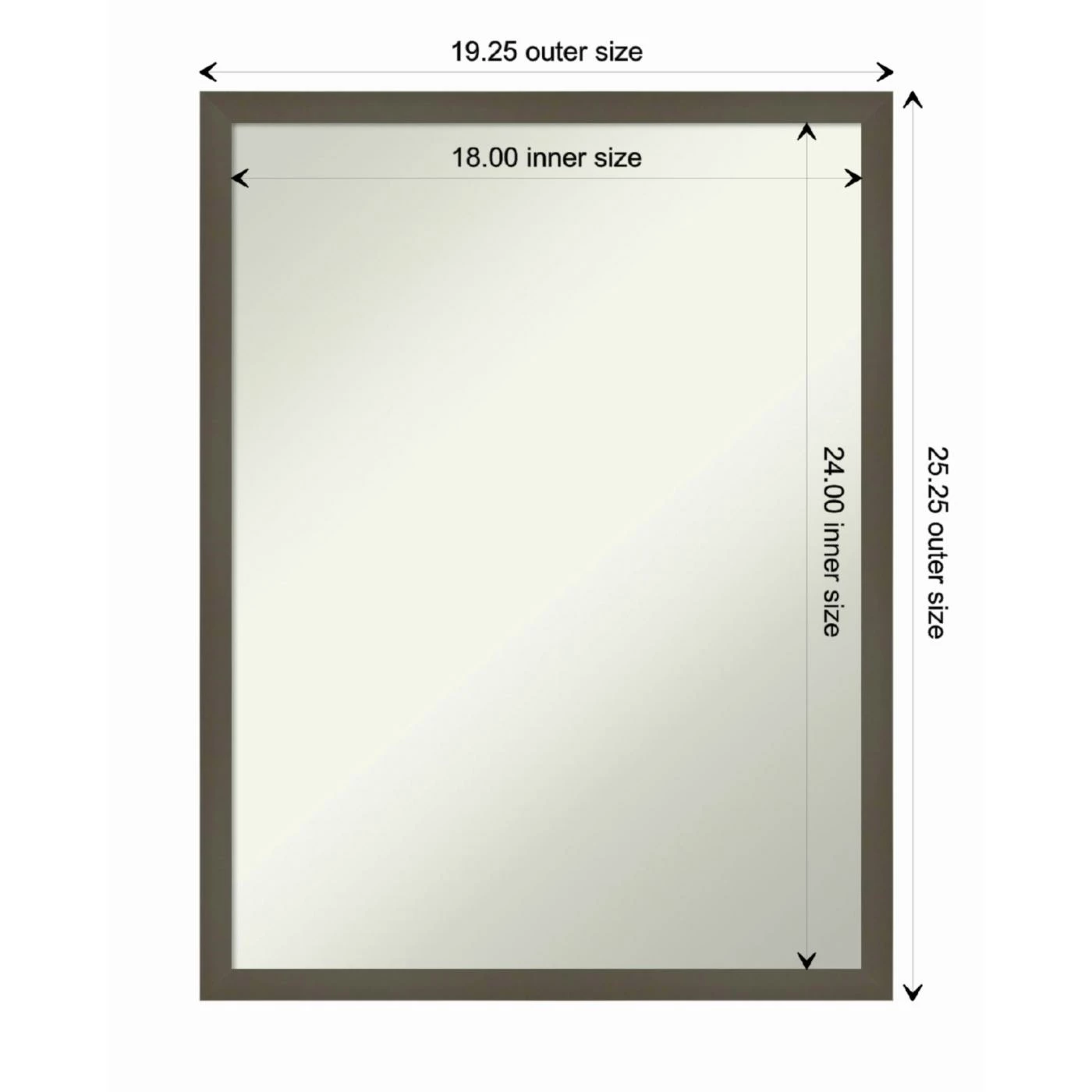 Cheapest β Amanti Art Svelte Clay Grey Wood Framed Non-Beveled Bathroom Vanity Wall Mirror - 19.25 X 25.25 In π₯ - Image 5