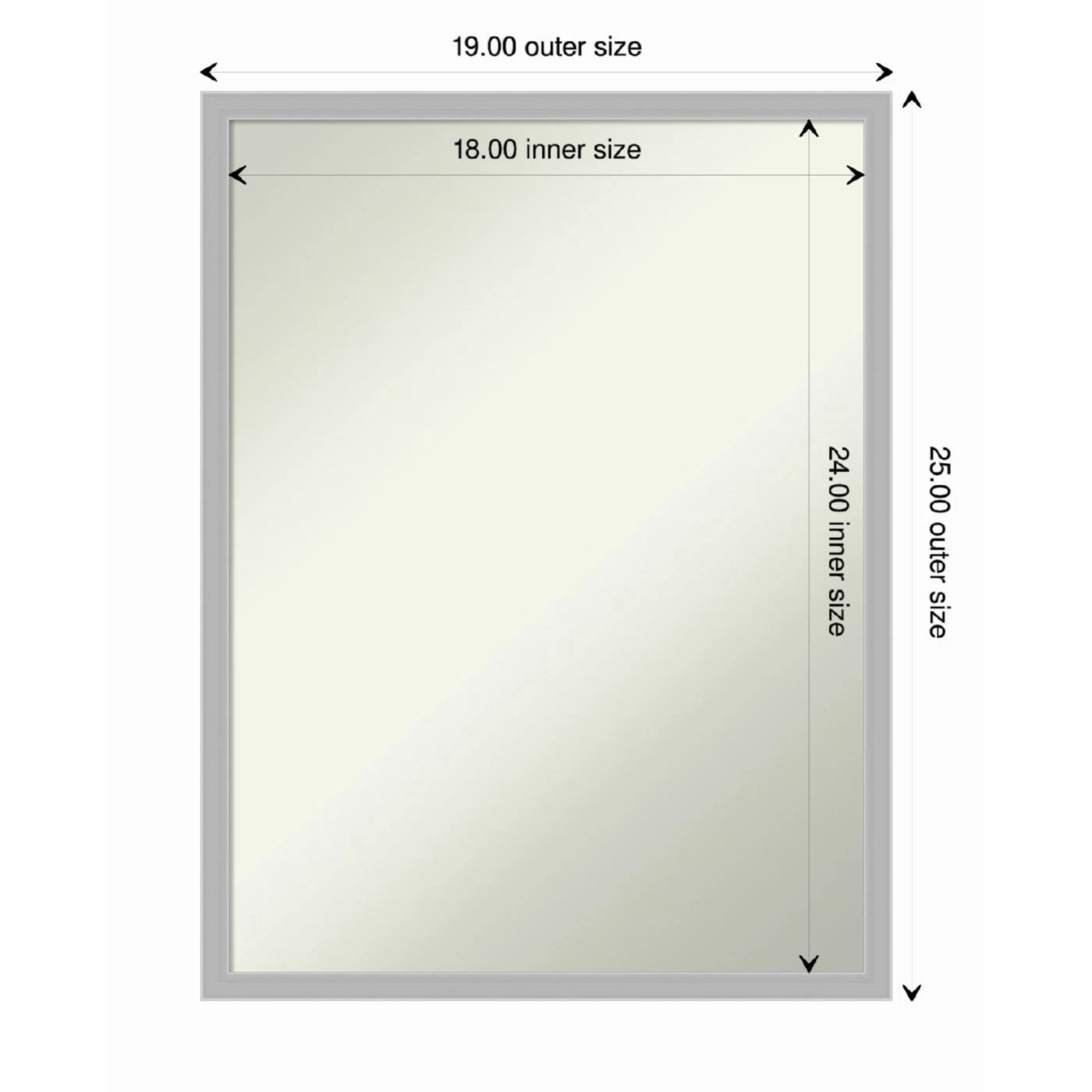 Outlet ๐งจ Amanti Art Hera Chrome Framed Non-Beveled Bathroom Vanity Wall Mirror - 19 X 25 In ๐ฅ - Image 5