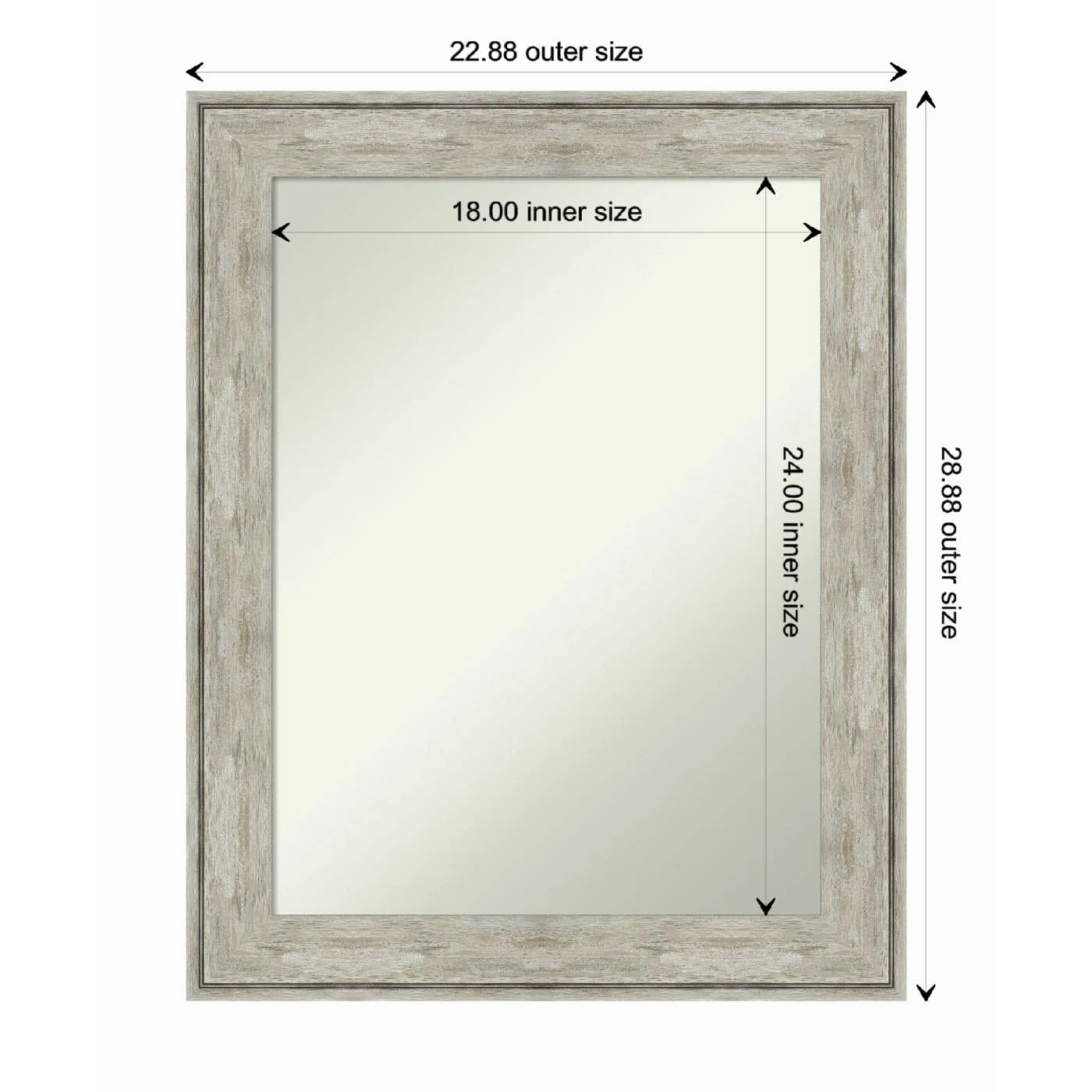 Top 10 ๐ Amanti Art Crackled Metallic Framed Non-Beveled Bathroom Vanity Wall Mirror - 23 X 29 In โ๏ธ - Image 5