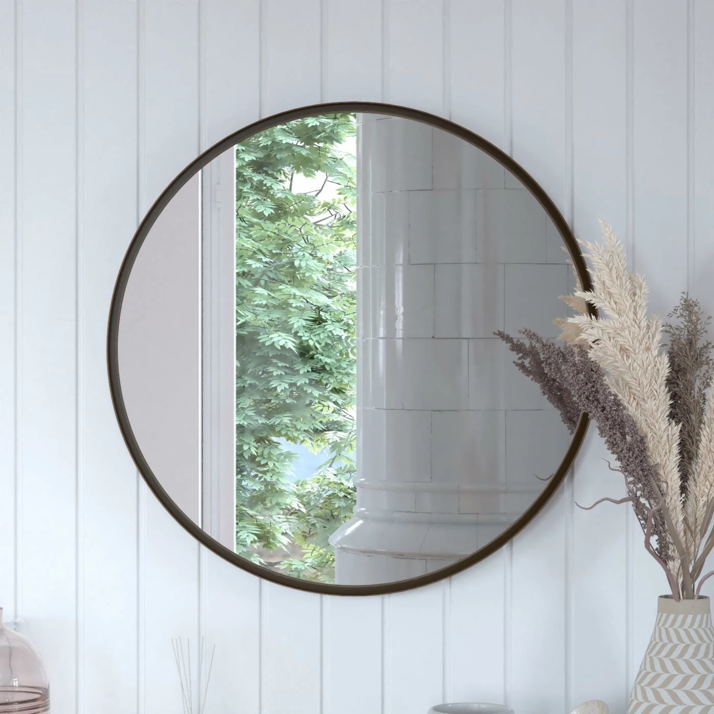 New ๐ Flash Furniture Jennifer 27.5 In. Round Metal Framed Wall Mirror ๐ฅ - Image 4