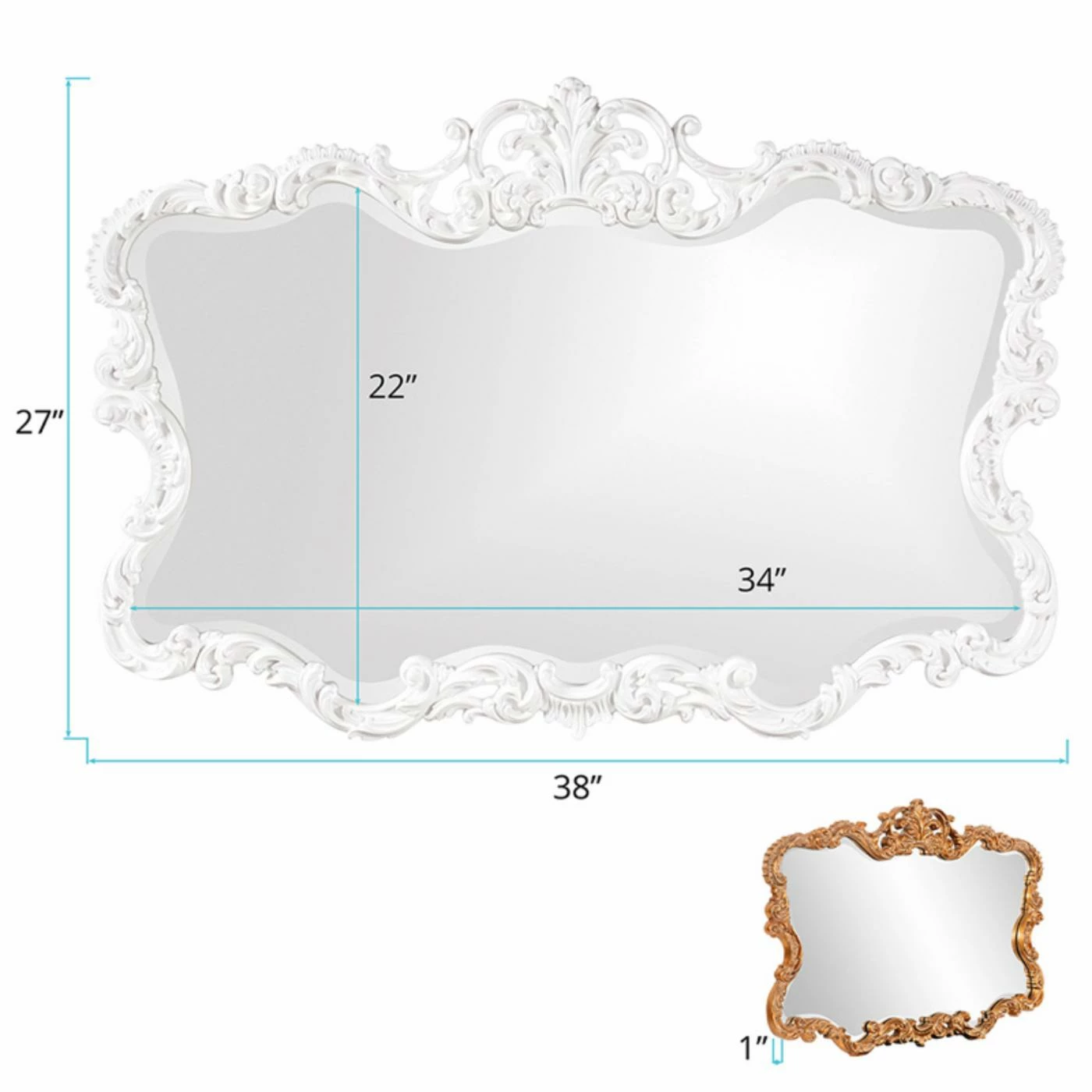 Wholesale βοΈ Wall Elizabeth Austin Talida Decorative Oversized Statement Mirror - 38W X 27H In. β - Image 5