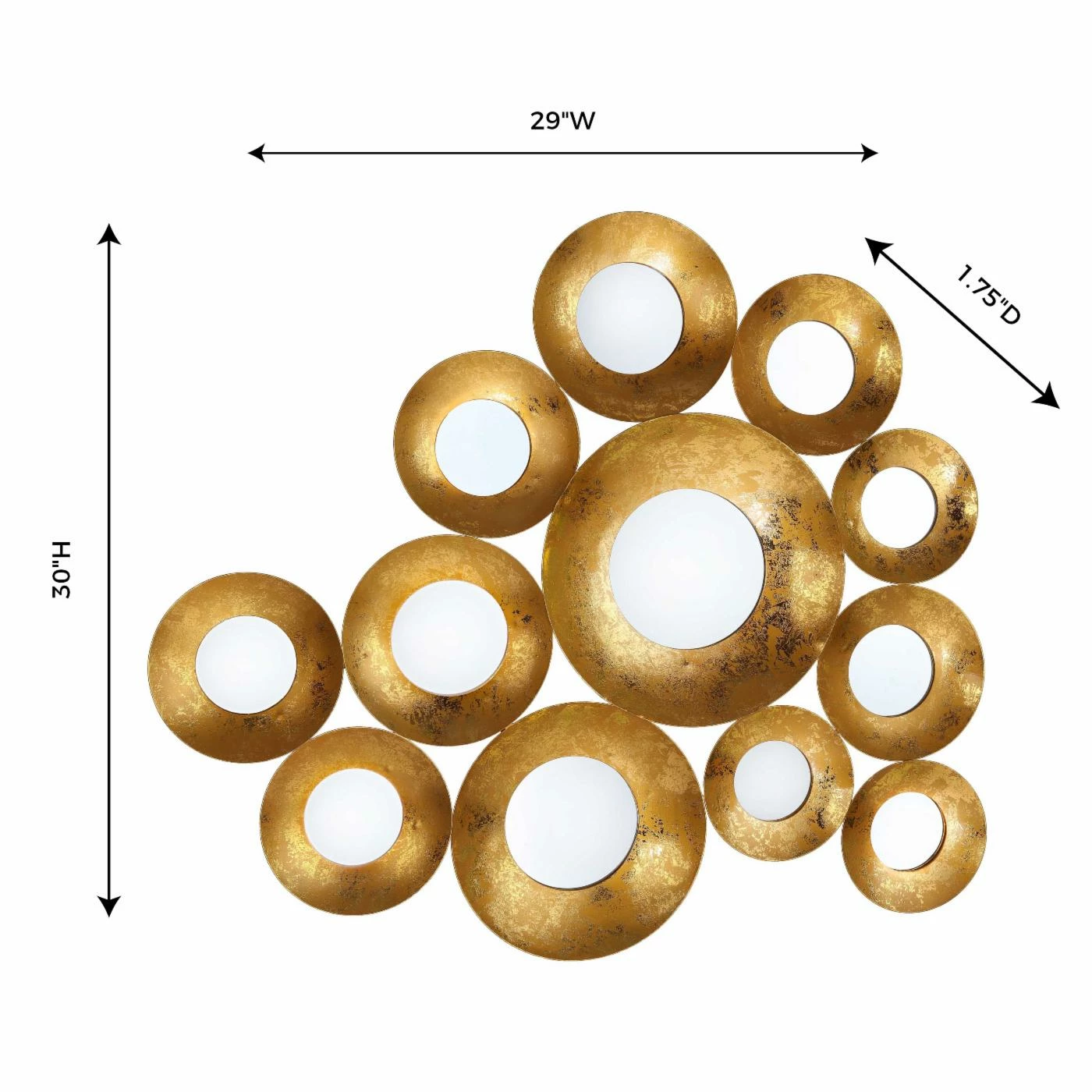 Wholesale π TOV Furniture Vivid Gold Wall Mirror - 29W X 30H In. βοΈ - Image 5