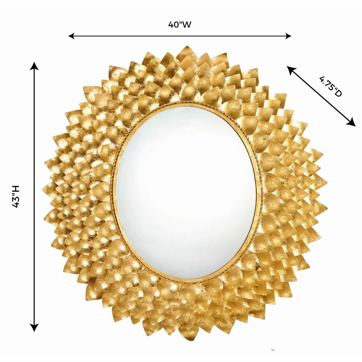 Flash Sale π₯ TOV Furniture Destiny Oval Gold Wall Mirror - 40W X 43H In. π - Image 5
